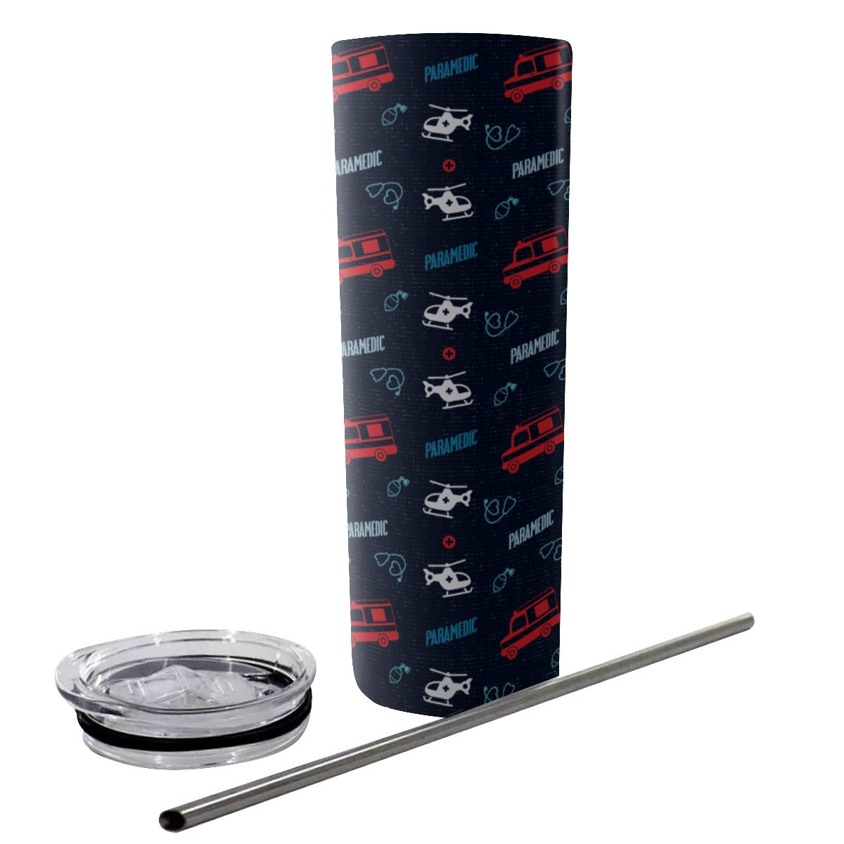 Paramedic Tumbler With Stainless Steel Straw 20oz