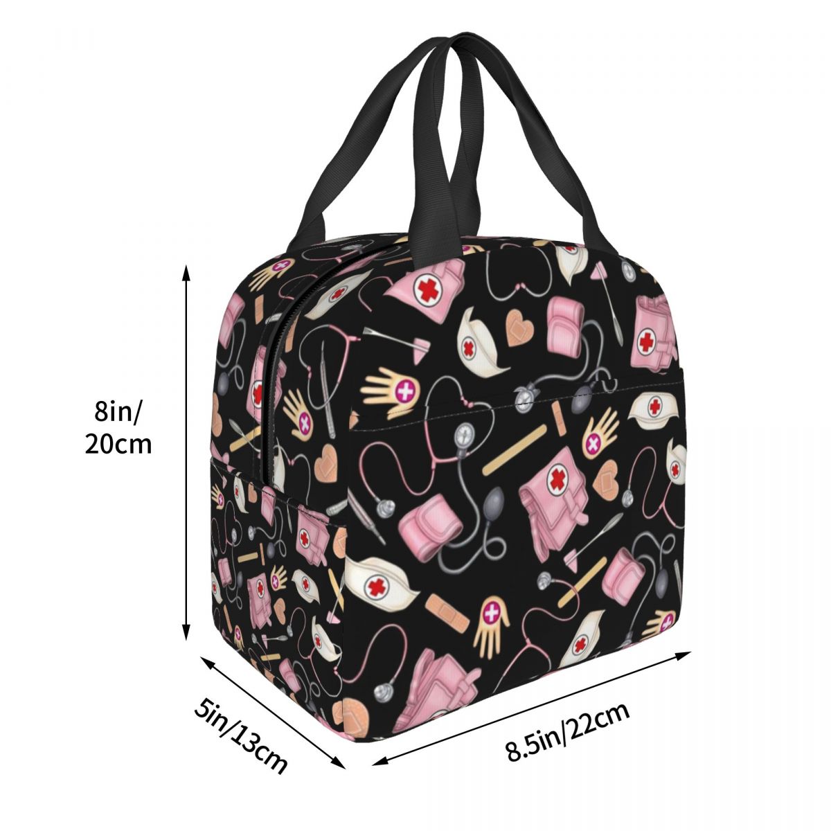 Nurse Print Insulated Portable Lunch Tote Bag Large Capacity Nurse Pic –  webcityshop