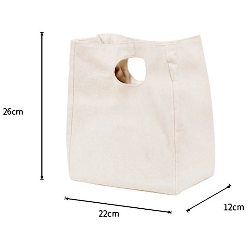 Teacher Functional Cooler Lunch Bags Portable Insulated Canvas Bento Tote Thermal Food School Food Storage Bag