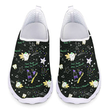 Load image into Gallery viewer, Brand Lovely Tooth Angel Cartoon Pattern Ladies Casual Flat Shoes Dentist Print Mesh Sneaker Slip on Beach Shoe Hot
