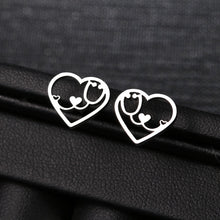Load image into Gallery viewer, Stainless Steel Earrings Trend Heart Shaped Stethoscope Charm Fashion Stud Earrings For Women Jewelry Party Gift
