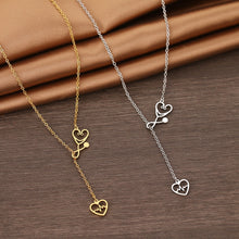 Load image into Gallery viewer, Stainless Steel Necklaces Stethoscope Electrocardiogram Pendant Collar Chain Fashion Necklace For Woman Jewelry Party Best Gifts

