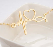 Cargar imagen en el visor de la galería, Stainless Steel Heartbeat Cardiogram Bracelet Stethoscope Women Bracelets Bangles Special Gifts for Nurse Doctor Jewelry
