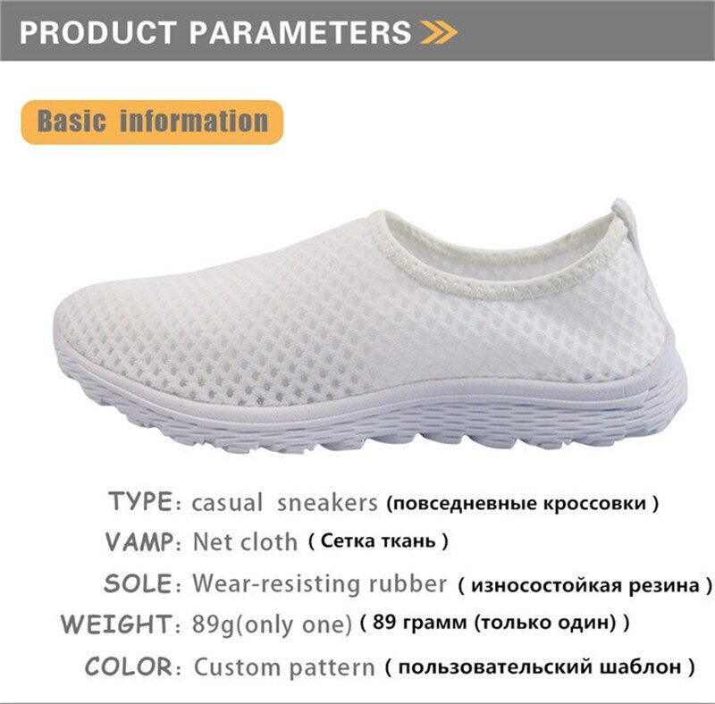 Fashion Women's Casual Nurse Shoes Kawaii Dental Printed Flat Shoes Comfortable Breathable Summer Slip on Mesh Shoe