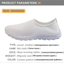 Load image into Gallery viewer, Fashion Women&#39;s Casual Nurse Shoes Kawaii Dental Printed Flat Shoes Comfortable Breathable Summer Slip on Mesh Shoe
