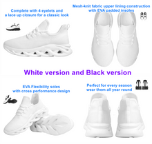 Cargar imagen en el visor de la galería, White Ladies Nurse Print Summer Knit Platform Shoes Lightweight And Breathable Lace-up Blade Sneakers Medical Shoes
