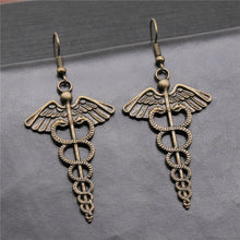 Load image into Gallery viewer, Fashion Vintage Caduceus Medical Symbol Pendant Earrings Doctor Nurse Gift
