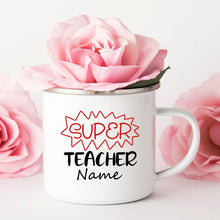 Load image into Gallery viewer, Personalized Custom Name Enamel Mug Creative Retro Coffee Water Cups Drink Dessert Milk Cup Mugs Handle Drinkware Teacher Gifts
