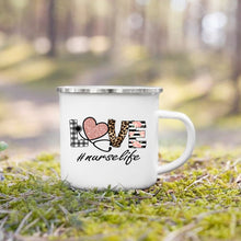 Load image into Gallery viewer, Nurse Life Print Mugs Creative Coffee Cups Drinks Dessert Breakfast Milk Cup Enamel Mugs Handle Drinkware Best Gifts for Nurse
