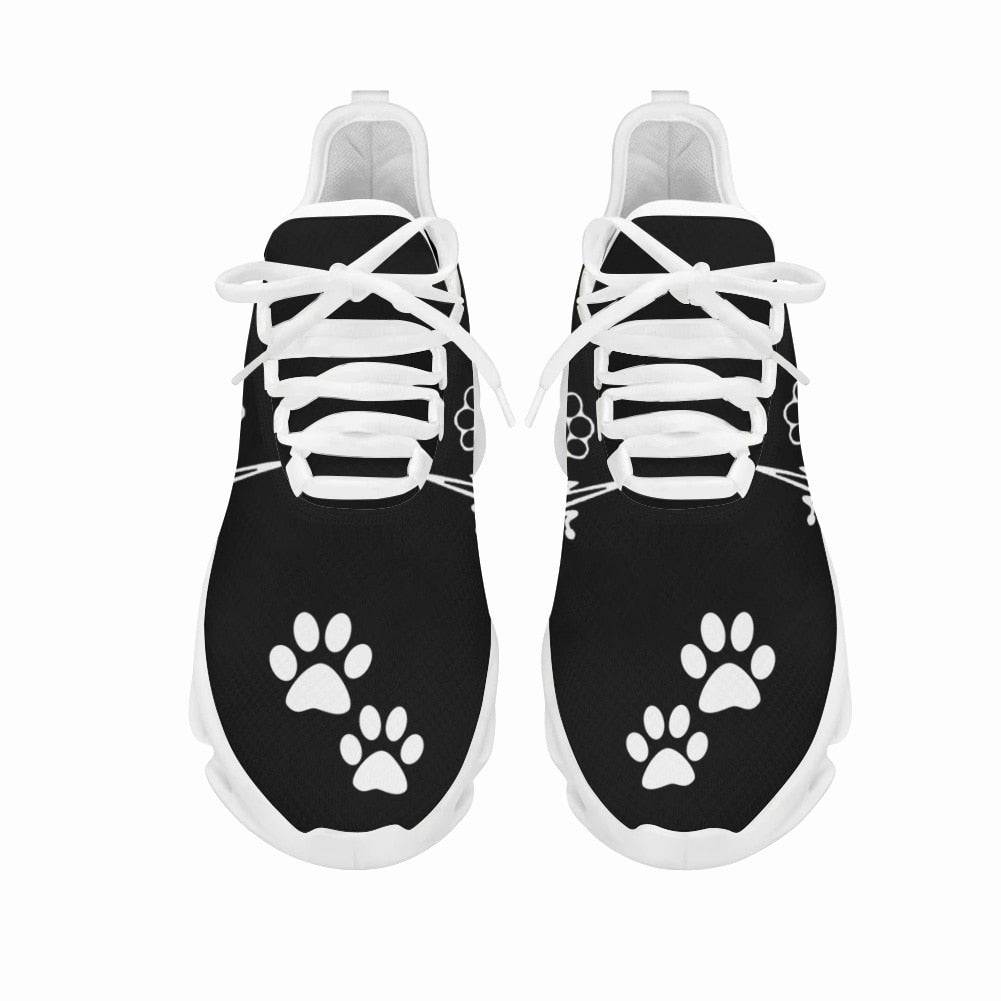 Zapatos informales de veterinario para mujer, diseño de marca de pata de Animal veterinario, zapatillas planas ligeras para mujer, calzado con cordones