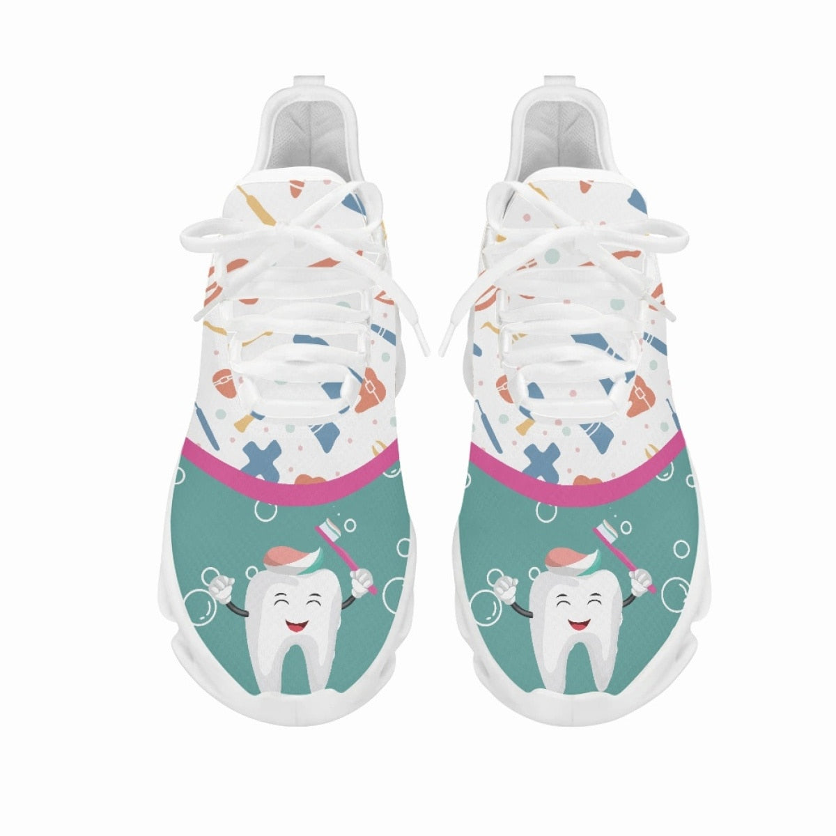Zapatos informales de dentista para Mujer, Zapatillas de deporte con dibujos animados divertidos de Hada Dental para chica, Zapatillas de malla de aire para Mujer