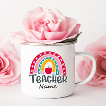 Cargar imagen en el visor de la galería, Personalized Custom Name Enamel Mug Creative Retro Coffee Water Cups Drink Dessert Milk Cup Mugs Handle Drinkware Teacher Gifts
