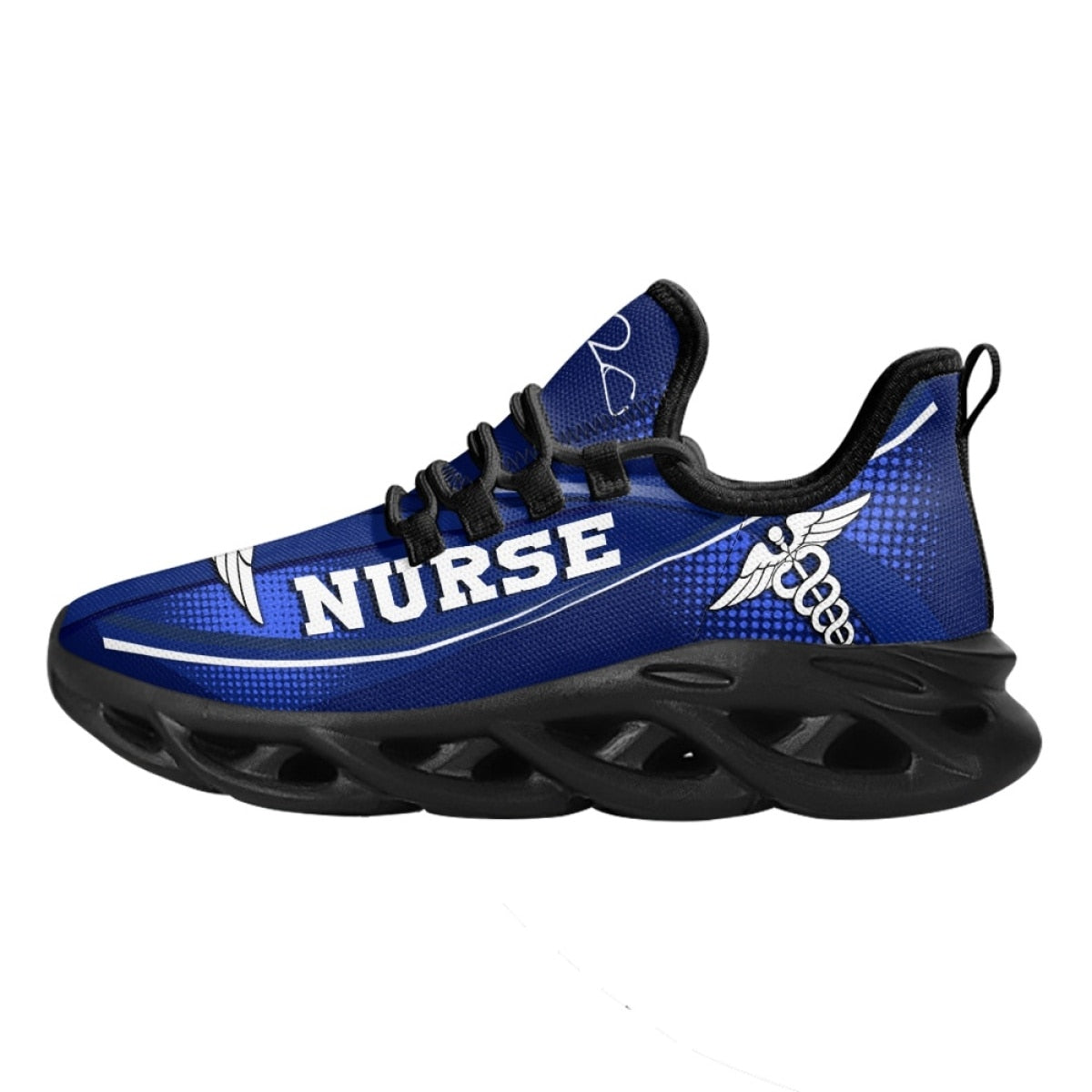 Nurse Design Mesh Swing Sneakers Casual Lightweight Platform Shoes for Ladies EMT EMS Pattern Nurse Print Shoes