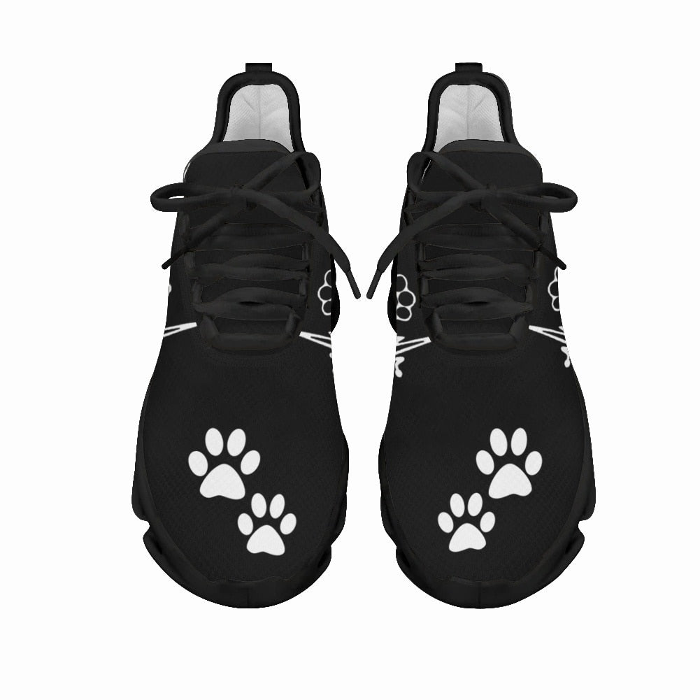 Casual Vet Shoes for Women Veterinary Animal Paw Brand Design Female Lightweight Flat Sneakers Lace Up Footwear
