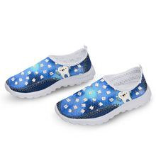 Load image into Gallery viewer, Blue Star Cartoon Teeth Design Lightweight Breathable Mesh Shoes Soft Comfortable Apartment Shoes Walking Shoes
