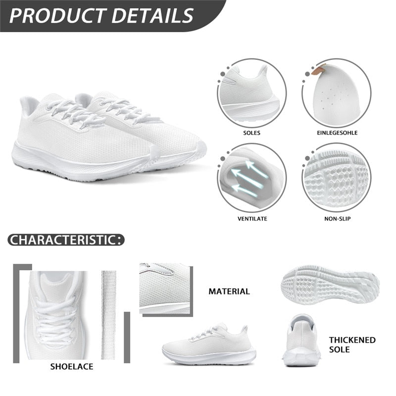 Nurse Pattern Sport Shoes Breathable Air Cushion Running Sneakers for Women Hospital Worker Nurse Tennis