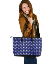 Load image into Gallery viewer, Police Print Back The Blue/White Large PU Faux Leather Tote Bag
