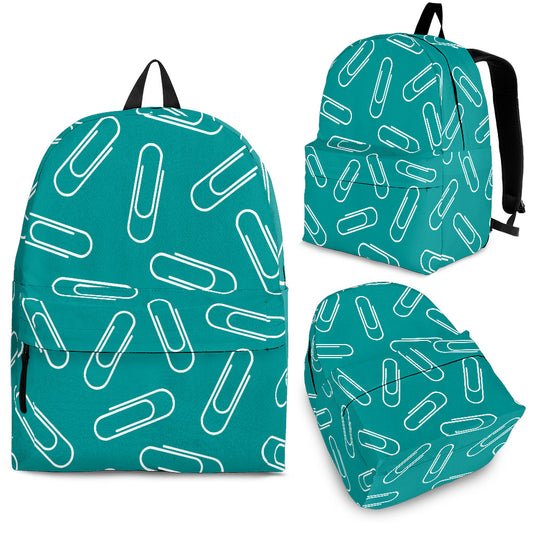 Teacher Paperclips Green Backpack