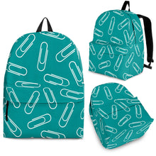 Load image into Gallery viewer, Teacher Paperclips Green Backpack
