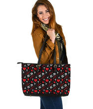 Load image into Gallery viewer, I Love Traveling Medical Professional&#39;s Large PU Faux Leather Tote Bag
