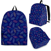 Load image into Gallery viewer, Teacher Paperclips Black Backpack
