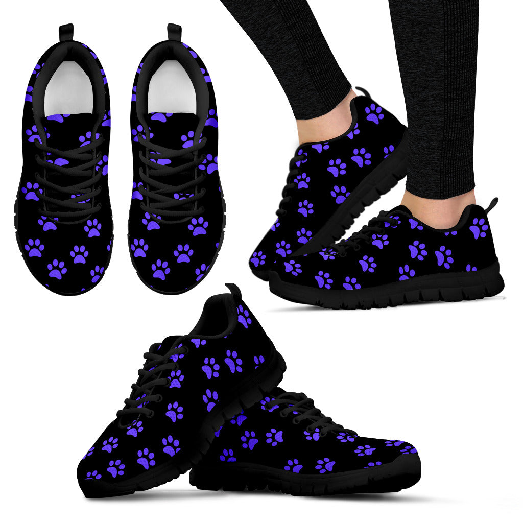 Veterinarian Dog Lover Gradient Color Flats Women Shoes Purple Paw Print Ladies Running Jogging Shoes Spring/Autumn Female Sneakers Casual Shoes.