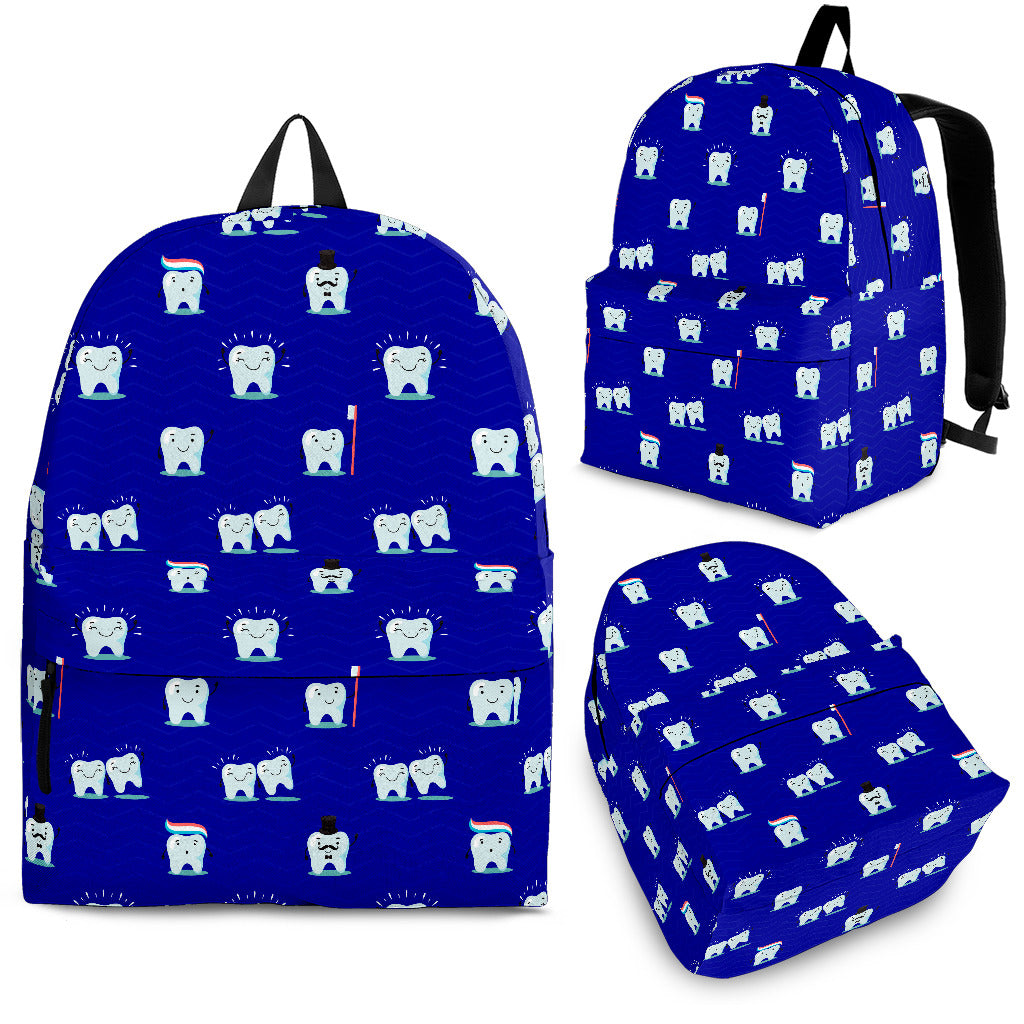 Happy Teeth Blue Backpack