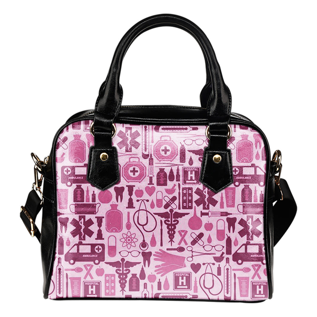 Nurse Pink Tools Premium PU Leather Handbag