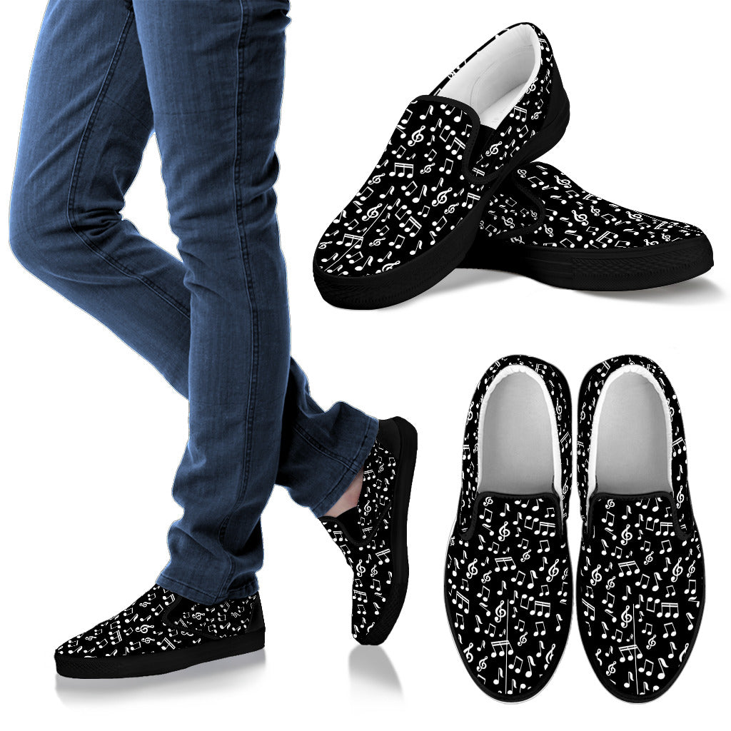 Black Music Design Women's Slip Ons