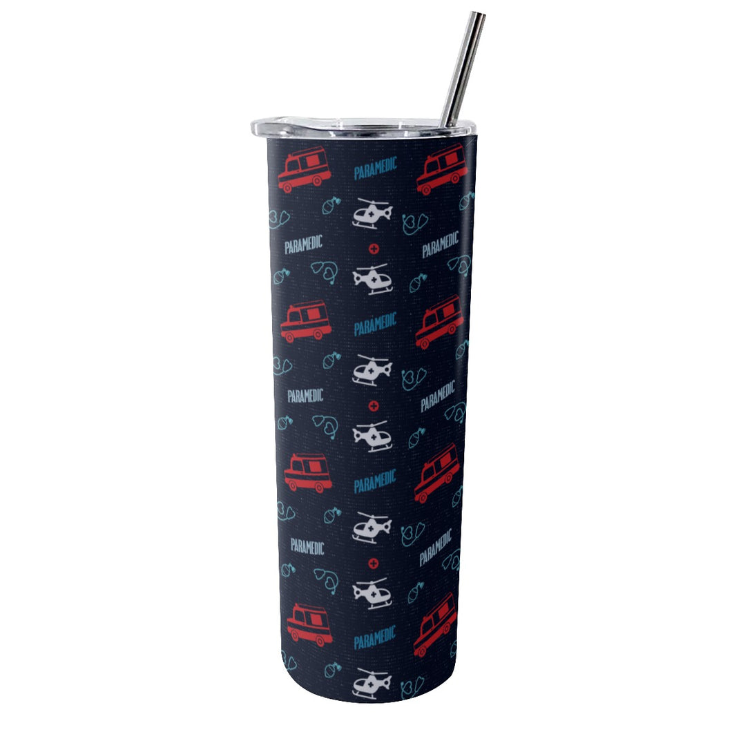 Paramedic Tumbler With Stainless Steel Straw 20oz