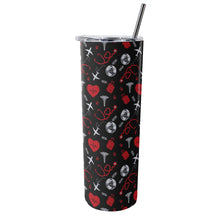 Load image into Gallery viewer, I Love to Travel Nurse Tumbler With Stainless Steel Straw 20oz
