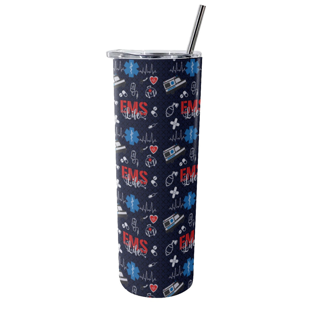 EMS Tumbler With Stainless Steel Straw 20oz