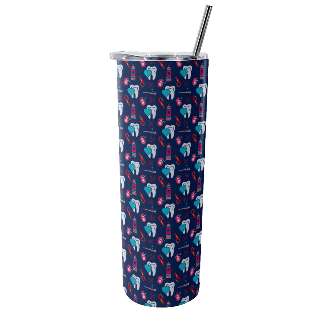 Dental Hygenist Tumbler With Stainless Steel Straw 20oz