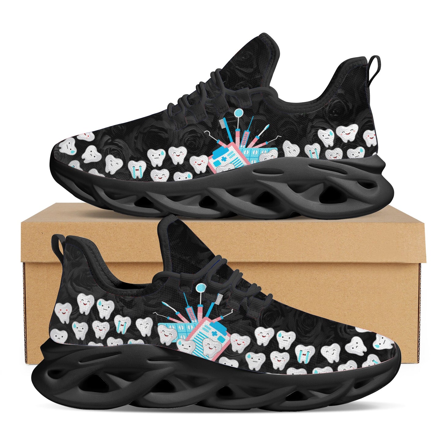 Dentist Women's Tennis Shoes Ladies Sneakers Print Dental Appliances Breathable Student Shoes Outdoor Trend Non-Slip Shoes