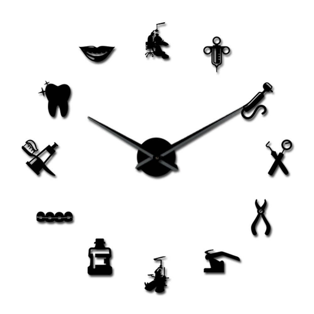 Dentist Tools 3D Wall Clock
