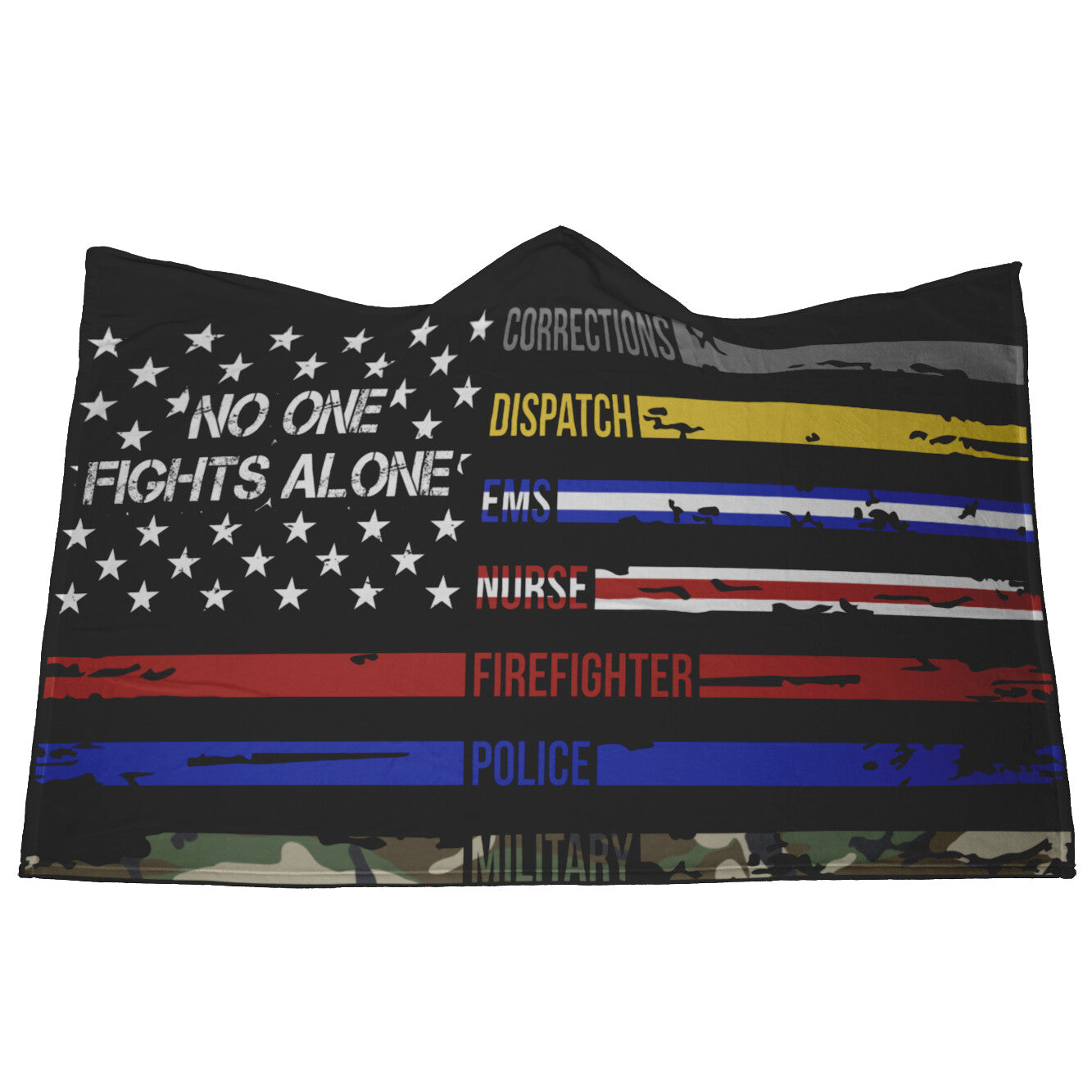 No One Fights Alone Hooded Blanket