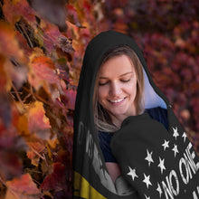 Load image into Gallery viewer, No One Fights Alone Hooded Blanket
