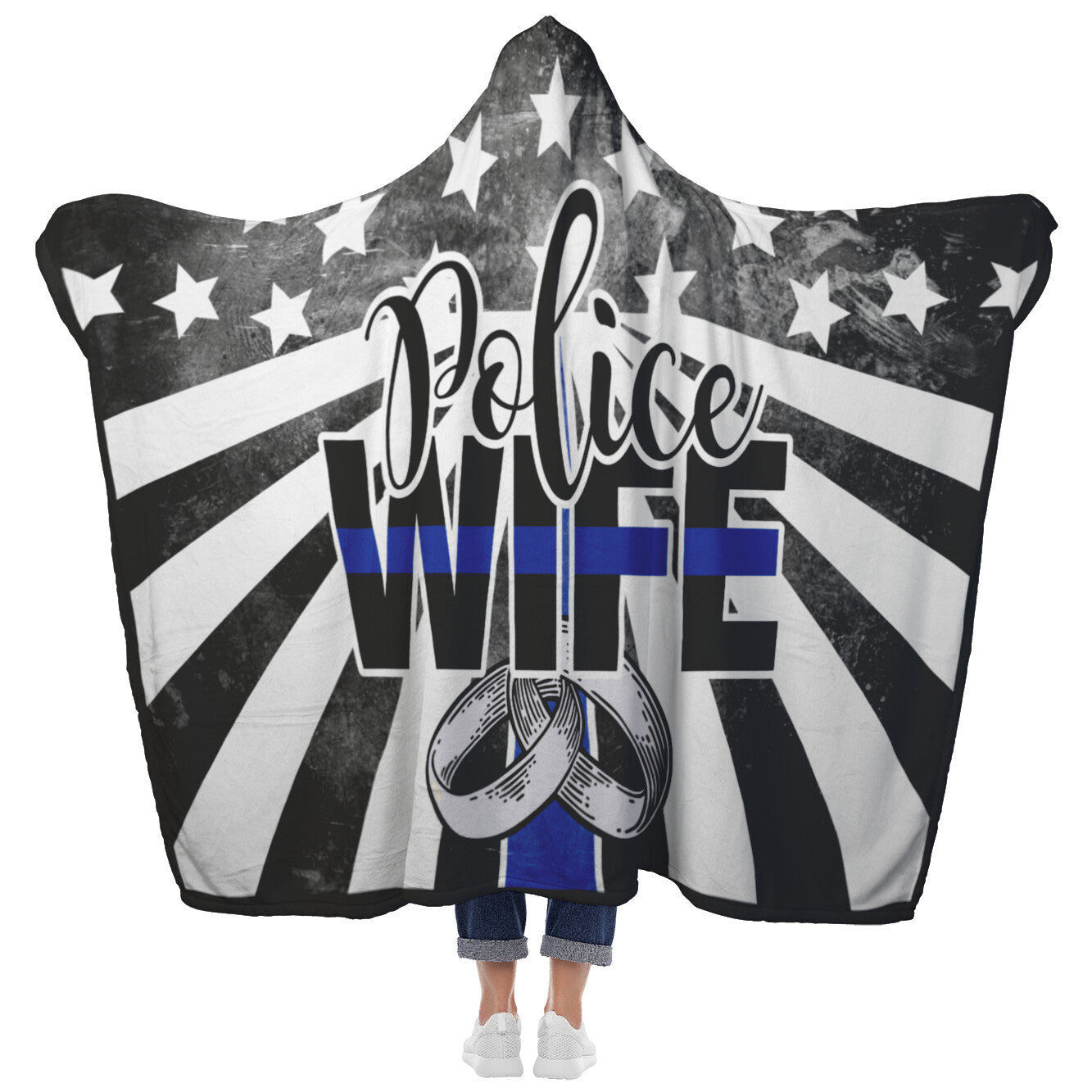 Police Wife Hooded Blanket