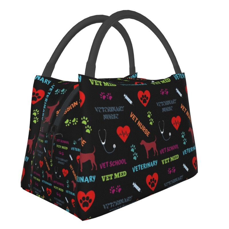Veterinarian Nurse Pattern Design Insulated Lunch Bag for Work Office –  webcityshop