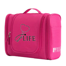 Load image into Gallery viewer, Pink Nurse Hanging Cosmetic MakeUp and Toiletry Bag Handbag Women Wash Pouch Hook Up Cosmetic Bags Travel Camping Toiletry Organizer Nurse Print Waterproof Make Up Case
