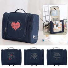 Load image into Gallery viewer, Blue Nurse Hanging Cosmetic MakeUp and Toiletry Bag Handbag Women Wash Pouch Hook Up Cosmetic Bags Travel Camping Toiletry Organizer Nurse Print Waterproof Make Up Case
