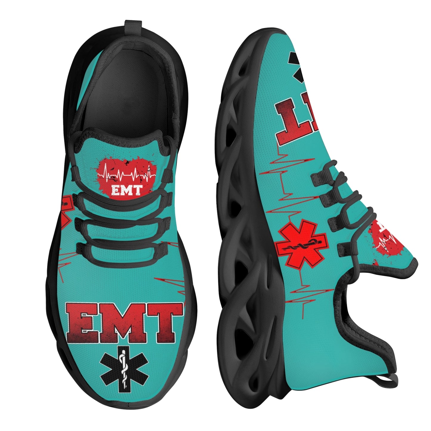 Paramedic EMT EMS Pattern Mesh Sneakers for Women Breathable Footwear Zapatillas