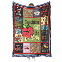 Load image into Gallery viewer, Teacher Is A Calling Fleece or Sherpa Blanket
