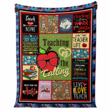 Load image into Gallery viewer, Teaching Is A Calling Microfleece Blanket
