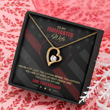 Load image into Gallery viewer, My Firefighter Wife Forever Love Necklace

