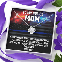Load image into Gallery viewer, To My Police Mom Love Knot Necklace
