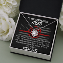 Cargar imagen en el visor de la galería, My Firefighter Mom Love Knot Necklace
