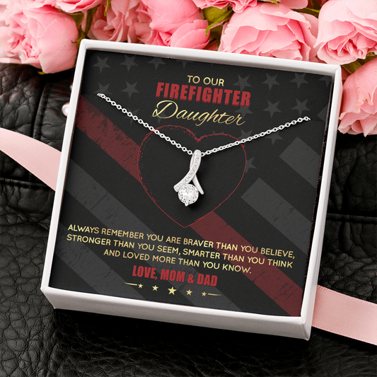 To Our Firefighter Daughter Alluring Beauty Necklace