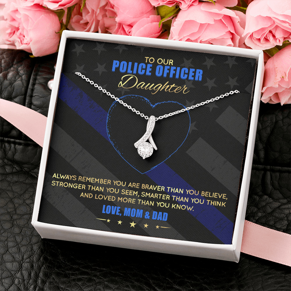 To Our Police Officer Daughter Alluring Beauty Necklace