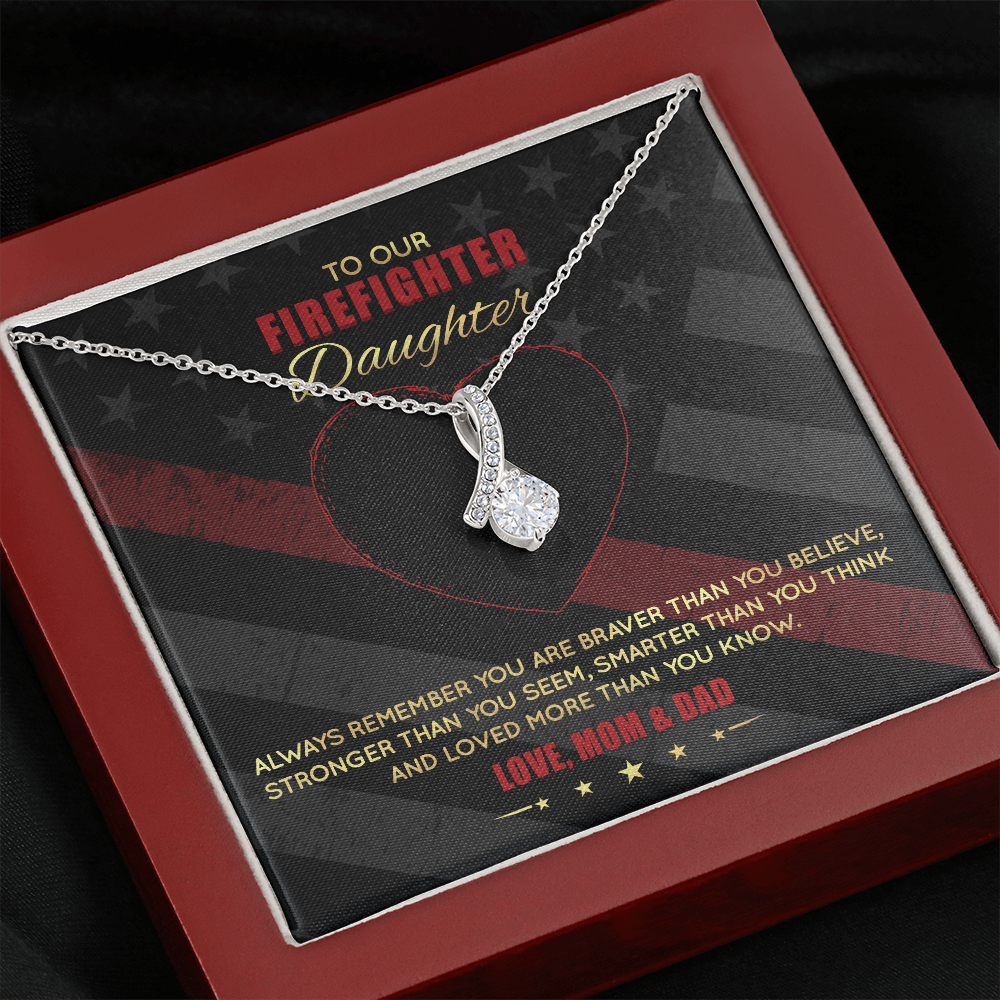 To Our Firefighter Daughter Alluring Beauty Necklace